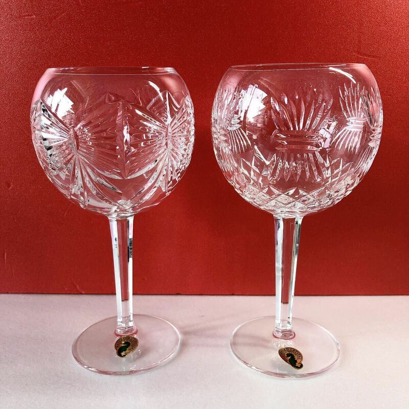 【未使用】WATERFORD CRYSTAL ウォーターフォード クリスタルグラス ワイングラス ペアワイングラス ミレニアム ハピネス ゴブレット