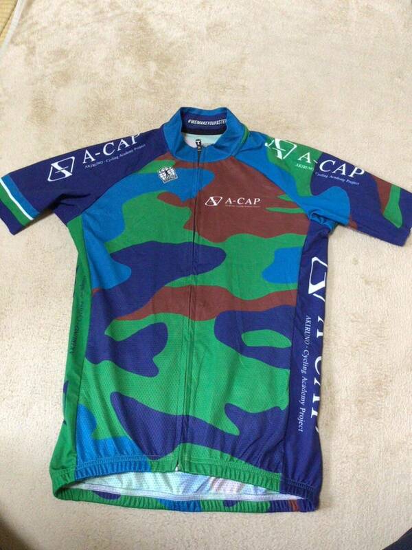 希少 BIORACER ビオレーサー A-CAP AKIRUNO CYCLING ACADEMY PROJECT サイクルジャージ フルジップ 半袖ジャージ M WE MAKE YOU FASTER