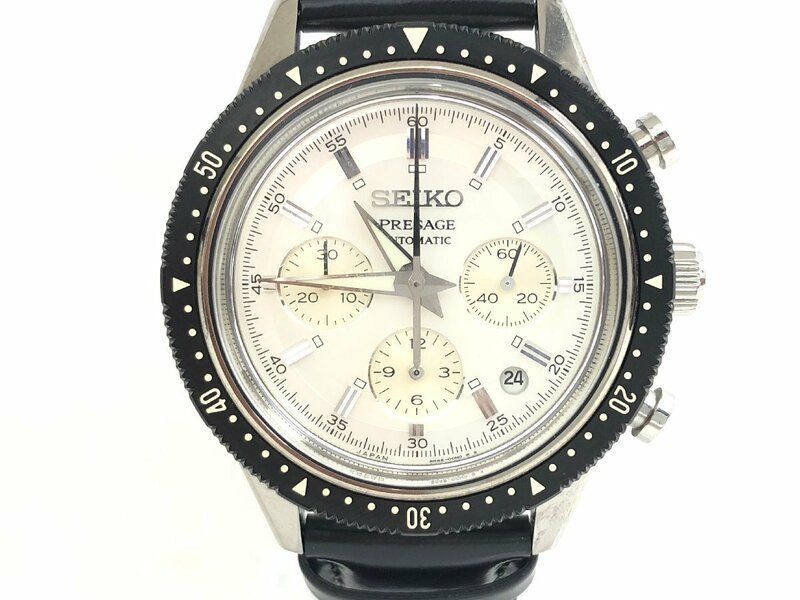送料無料 極美品 SEIKO セイコー 腕時計 PRESAGE プレサージュ クロノグラフ 55周年記念 1000本限定モデル 8R48-00M0 メンズ