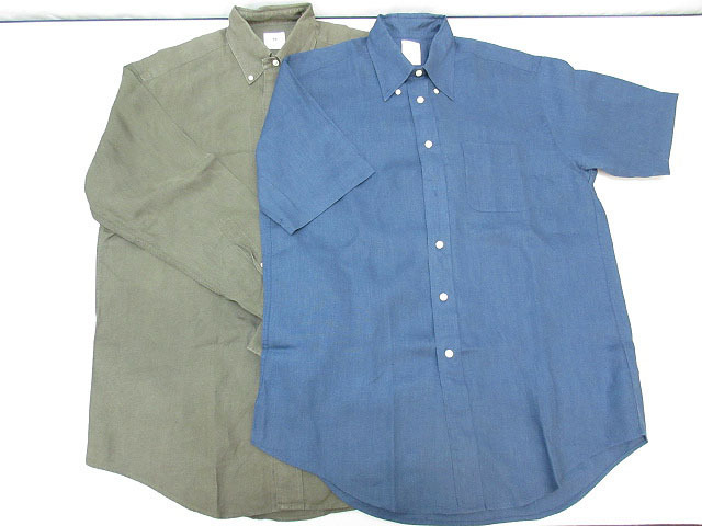 ★sz1641　Brooks Brothers　トップス　2点セット　Mサイズ　ネイビー系　カーキ系　ブルックスブラザーズ　長袖　半袖　シャツ　送料無料