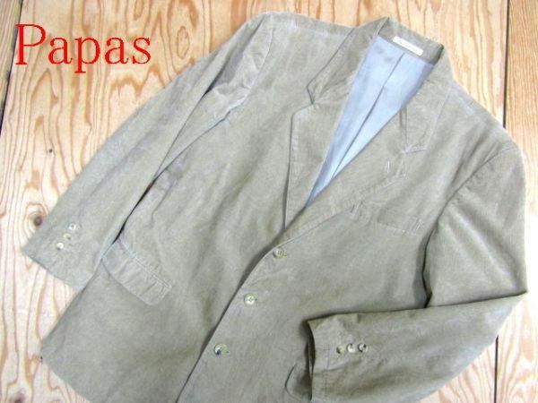 ★パパス Papas★メンズ テーラードデザイン コーデュロイジャケット★R60310059A