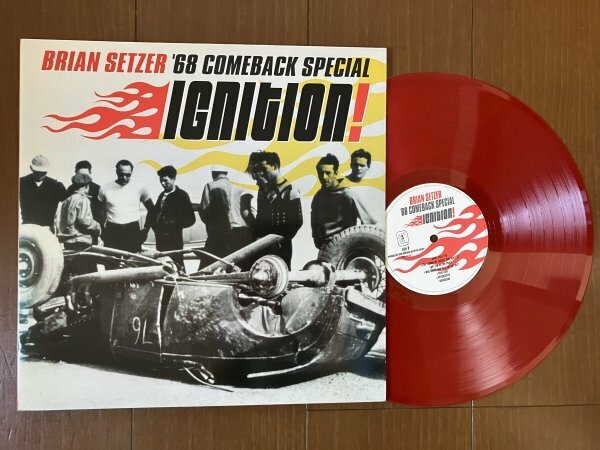 状態「A」★貴重！Red Vinyl！ブライアンセッツァー [Ignition] BRIAN SETZER ジョーストラマー ストレイキャッツ ロカビリー レコード LP