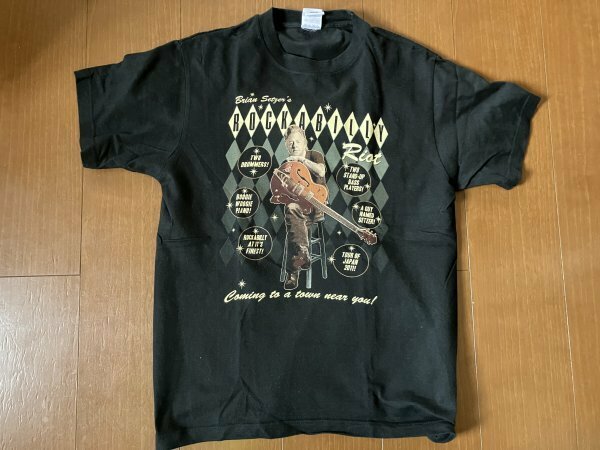 ★ネオ・ビンテージ！２０１１年 ブライアンセッツァー Brian Setzer ストレイキャッツ STRAYCATS Tシャツ ロカビリー ライオット ロックT