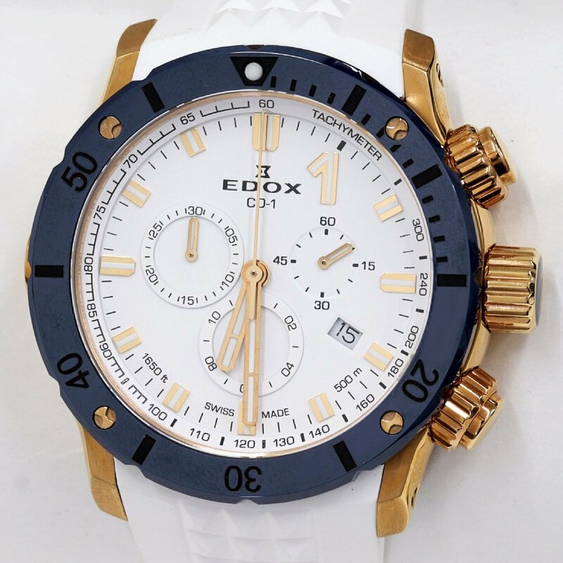 エドックス　クロノオフィショア1　スペシャルエディション　10221-37RBU75-BIR7　腕時計　クロノグラフ　クォーツ　メンズ