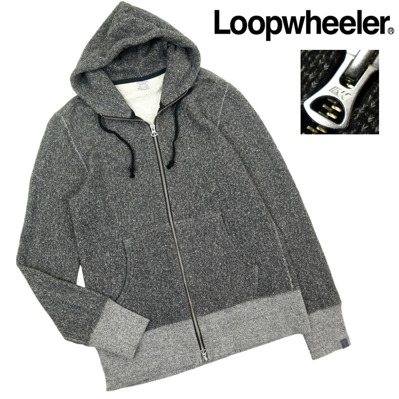 【B2936】LOOPWHEELER ループウィラー ジップパーカー サイズM