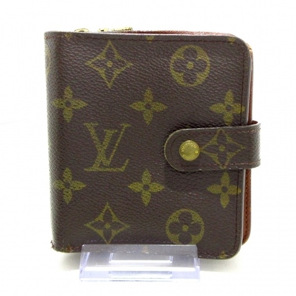 ルイヴィトン LOUIS VUITTON 2つ折り財布 M61667 コンパクト・ジップ モノグラム・キャンバス MI0042 財布 モノグラム