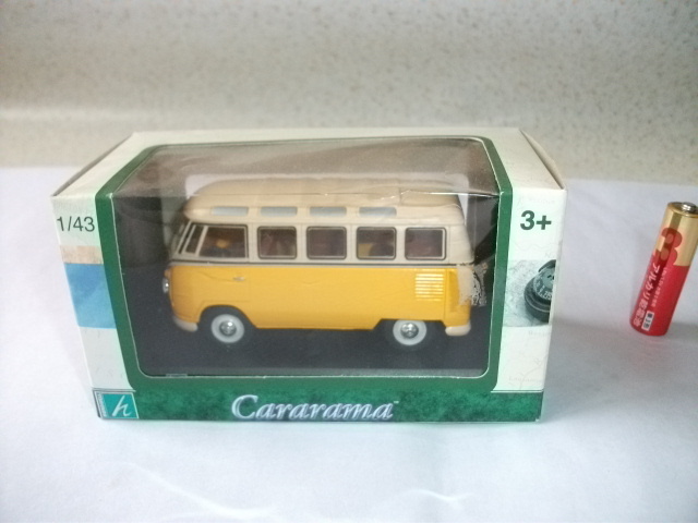 ミニカー フォルクスワーゲン　マイクロバス 黄色 1/43 VOLKSWAGEN Microbus　カララマ Cararama