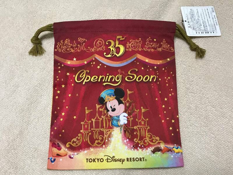 【送料無料】 TDR 35周年 オープニング スーン Opening Soon 2018 きんちゃく 巾着 ミッキー 東京ディズニーリゾート 35th 新品未使用