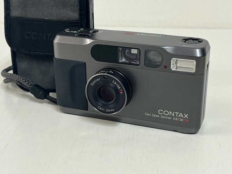 美品 3h CONTAX コンタックス T 2 Carl Zeiss Sonnar 28/38 T* コンパクトフィルムカメラ チタンブラック