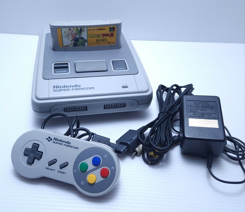 美品 / 動作品 Nintendo 任天堂 スーパーファミコン SHVC-001 コントローラ ACアダプター AVケーブル ,ゲームソフトセット(H-33)