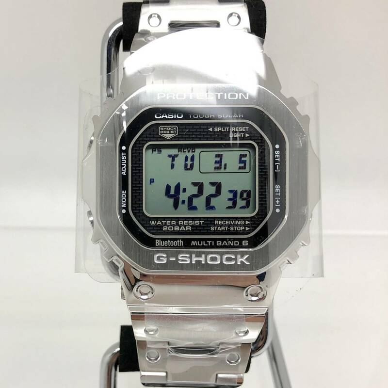 未使用品 G-SHOCK ジーショック CASIO カシオ 腕時計 GMW-B5000D-1JF ORIGIN デジタル 電波ソーラー フルメタル シルバー 【ITK3G5UYJ2EC】