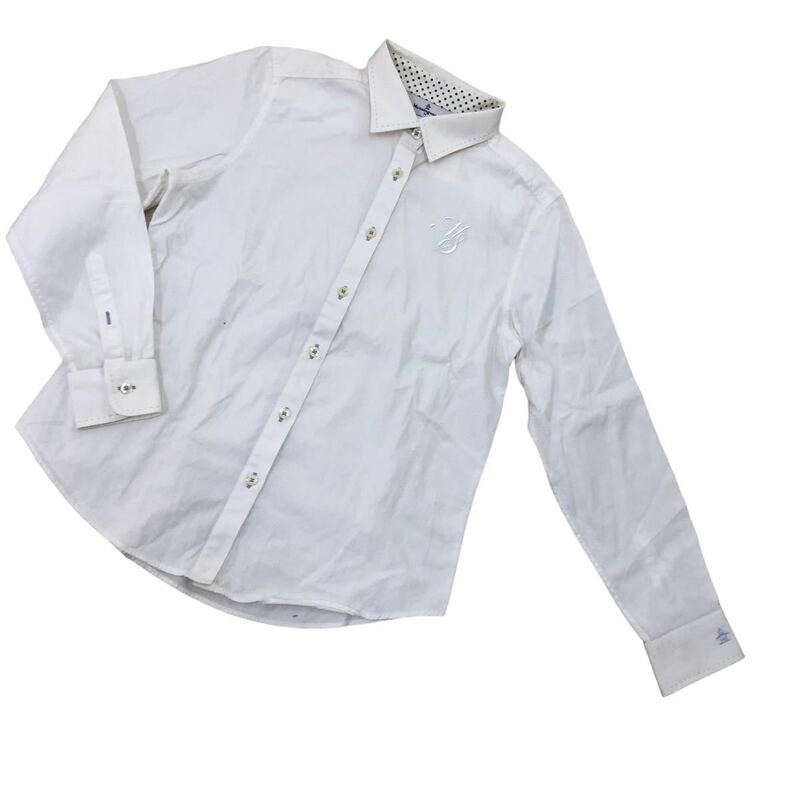 NS116 Munsingwear マンシングウェア シャツ 長袖シャツ ブラウス トップス 綿100% コットン レディース M ホワイト 白