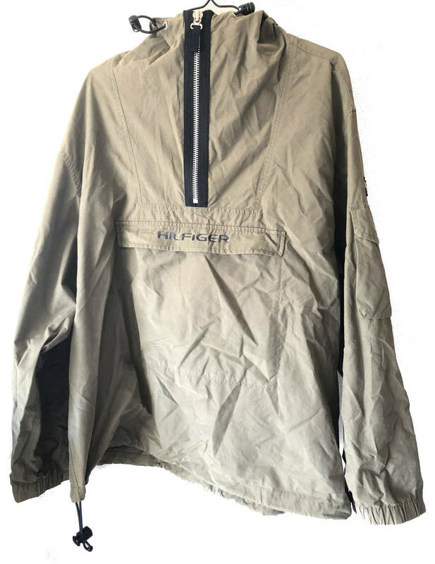 Tommy Hilfiger トミーヒルフィガー ジャケット ナイロン パーカー M カーキ 中古