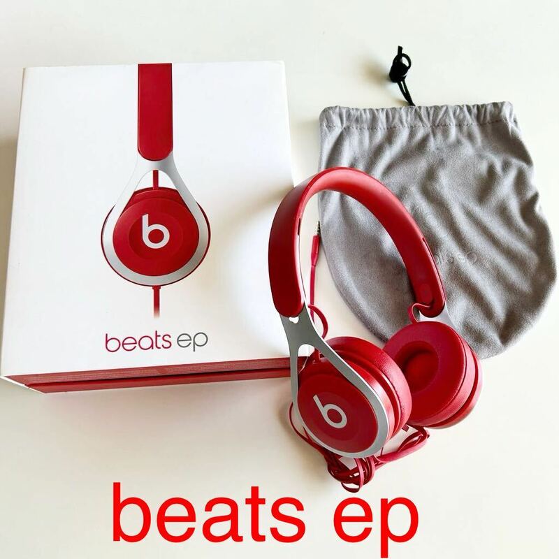 ジャンク品 R側から音が出ません ヘッドホン ヘッドフォン Beats by Dr. Dre Beats EP A1746 ML9C2PA/A レッド 赤 ビーツ 有線ヘッドホン