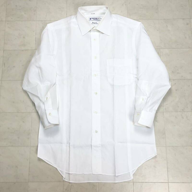 【送料360円】Maker's Shirt 鎌倉シャツ Xinjiang100 ファインコットン ワイシャツ 長袖 ビジネス メンズ サイズ40/82 古着 N-47