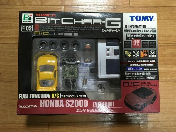 ★トミー トミカ BIT CHAR-G ビットチャージー ホンダ S2000 イエロー フルファンクション ラジコン ラジオコントロールカー [DE]