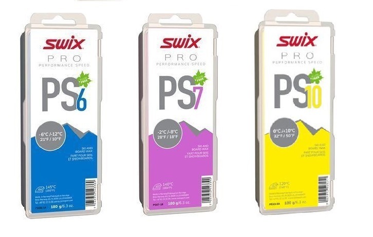 ☆SWIX PRO スキー・スノーボード ワックス 3本セット[ブルー・バイオレット・イエロー](180g) 新品！！☆