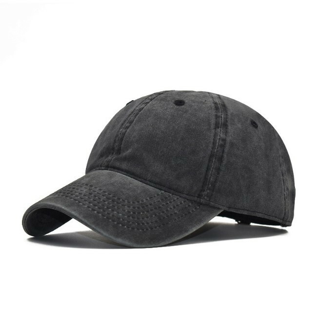 帽子 キャップ 無地 野球帽 コットン100% 紫外線対策 日よけ 男女兼用(色：ブラック) A58