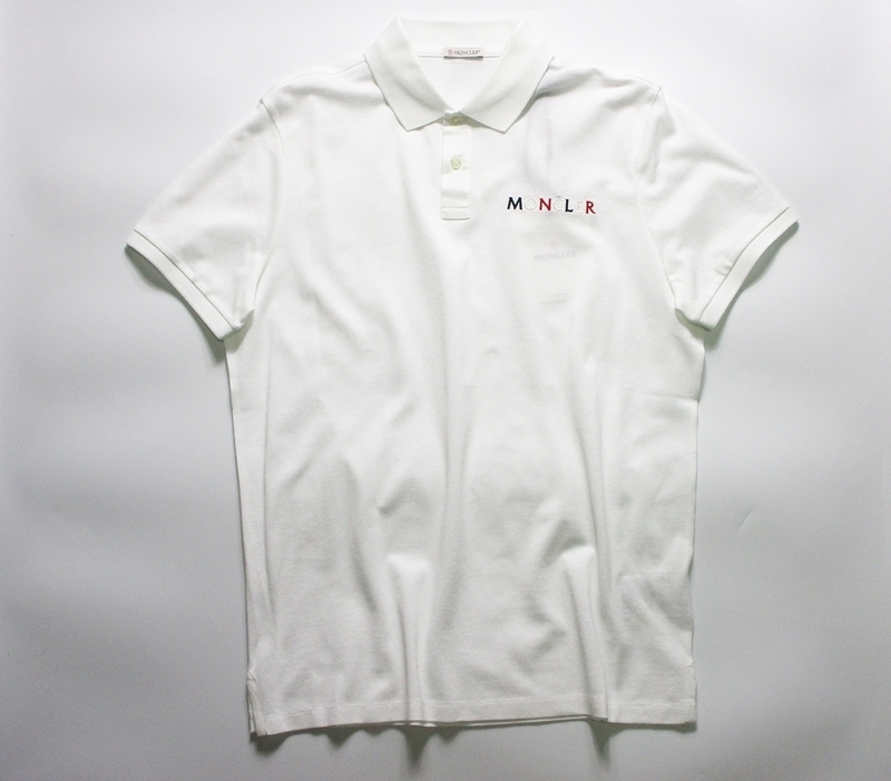 新品 MONCLER モンクレール コットン 鹿の子 ポロシャツ M ホワイト