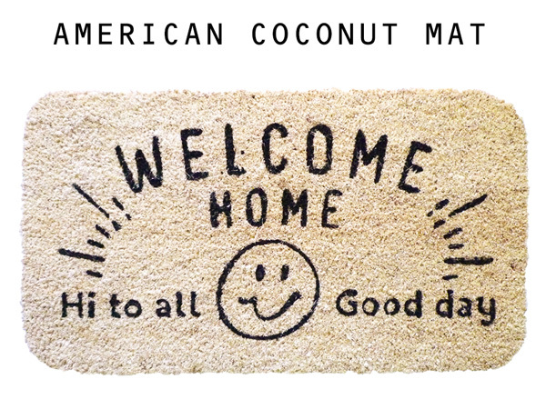 ココナツマット 屋外用玄関マット ( ウェルカム スマイル 3 /COMASM3 ) ココマット コイヤーマット 西海岸風 インテリア アメリカン雑貨