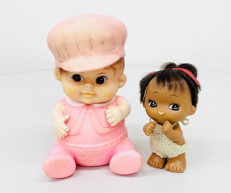 昭和レトロ 岩井産業 IKB 日本製 ソフビ 赤ちゃん ベビー 人形 2体