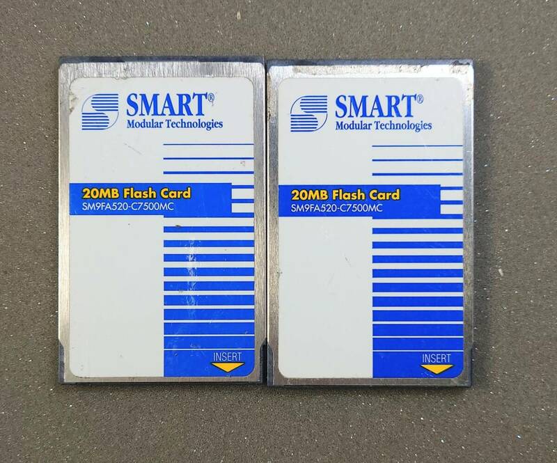 KN4680 【ジャンク品】 SMART 20MB Flash CARD SM9FA520-C7500MC 2枚セット
