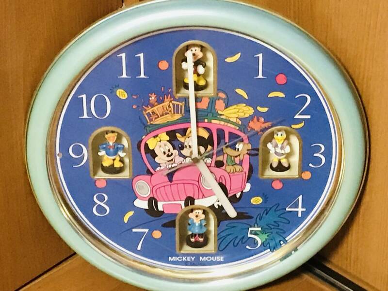 ★ディズニー ミッキーマウス 壁掛け時計 からくり時計 Disney ミニー ミッキー ドナルド　直径約39センチ大型★