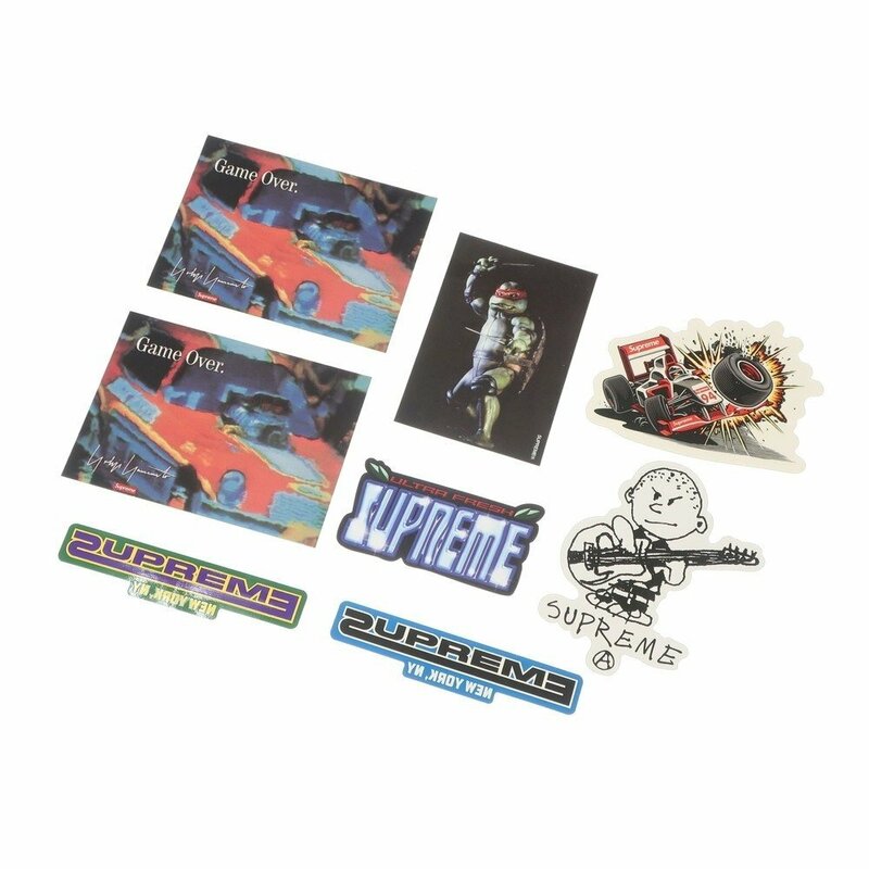 【中古】シュプリーム Supreme 8枚 セット ステッカー マルチカラー