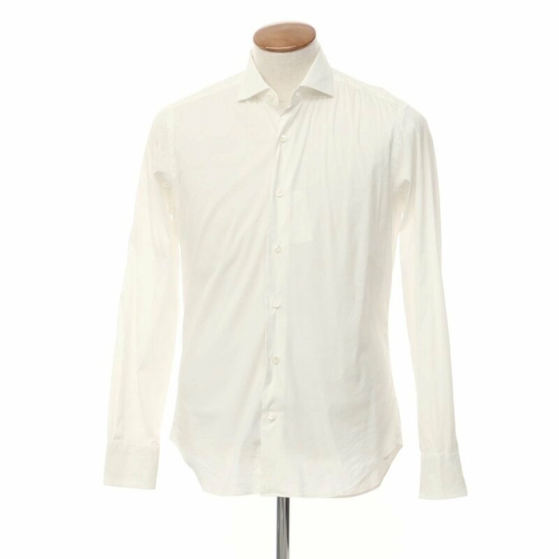 【中古】ケイケイシャツ K-K shirt ストレッチコットン ドレスシャツ アイボリー【サイズ39】