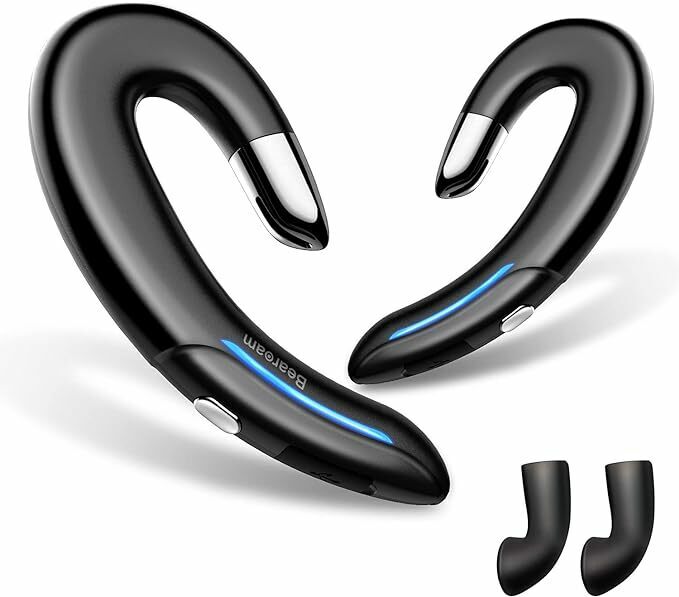 耳掛け式イヤホン 両耳 bluetooth 5.2 5時間連続音楽再生 左右独立型 通話可能