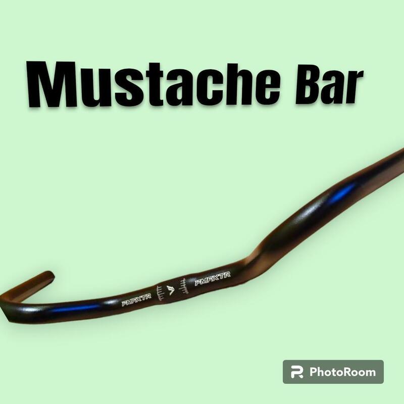 【リラックスポジションにおすすめ！】マスタッシュバー アルミ ブラック Mustache Bar SURLYなどクロモリバイクにもおすすめ！