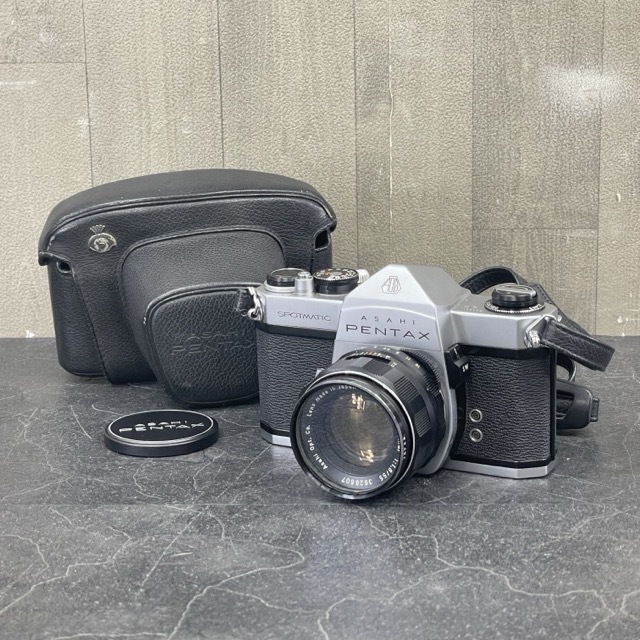 一眼レフ カメラ 【中古】ASAHI PENTAX SPOTMATIC SP 1:1.8/55 Super-Takumar レンズ フィルムカメラ 未チェック ケース付き / 71148