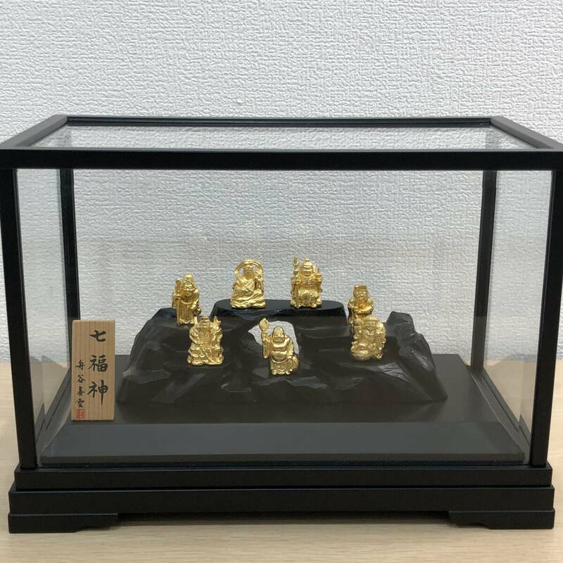 純金製置物 七福神 H2.6cm 舟谷喜雲 / ケース 純金 24金 工芸品