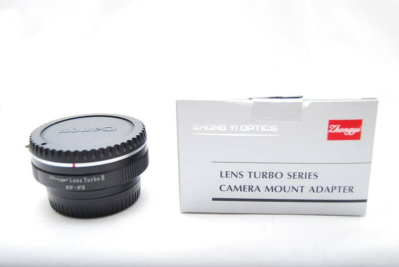 極上美品　中一光学　Lens Turbo II ZHONG YI OPTICS フォーカルレデューサー マウントアダプターレンズ側キヤノンEFボディ側富士フイルムX