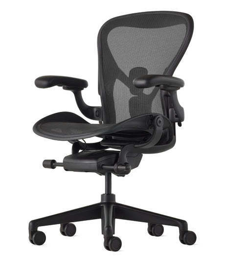 未使用品 新品 新型 Herman Miller ハーマンミラー　アーロンチェア リマスタード オニキス フル装備 送料込20.2万