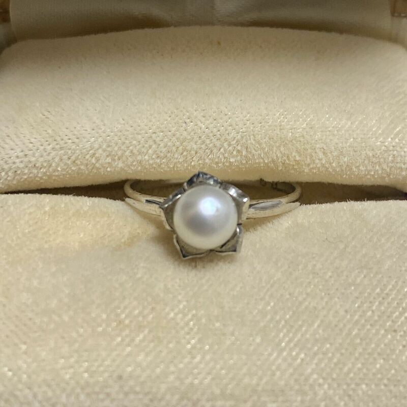 MIKIMOTO ミキモト　silver 925 指輪 リング 真珠 本真珠 パール ホワイトカラー