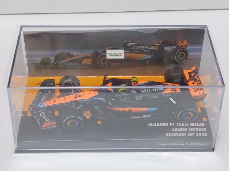 ☆ 祝初優勝！海外並行入荷！新品美品！PMA1/43 McLaren F1 Team MCL60 BahrainGP 2023 #4 L.ノリス limited edition 222pcs.☆