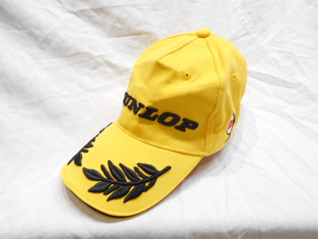 DUNLOP ダンロップ レーシング キャップ オンワード樫山製 ジャンク品 イエロー CAP