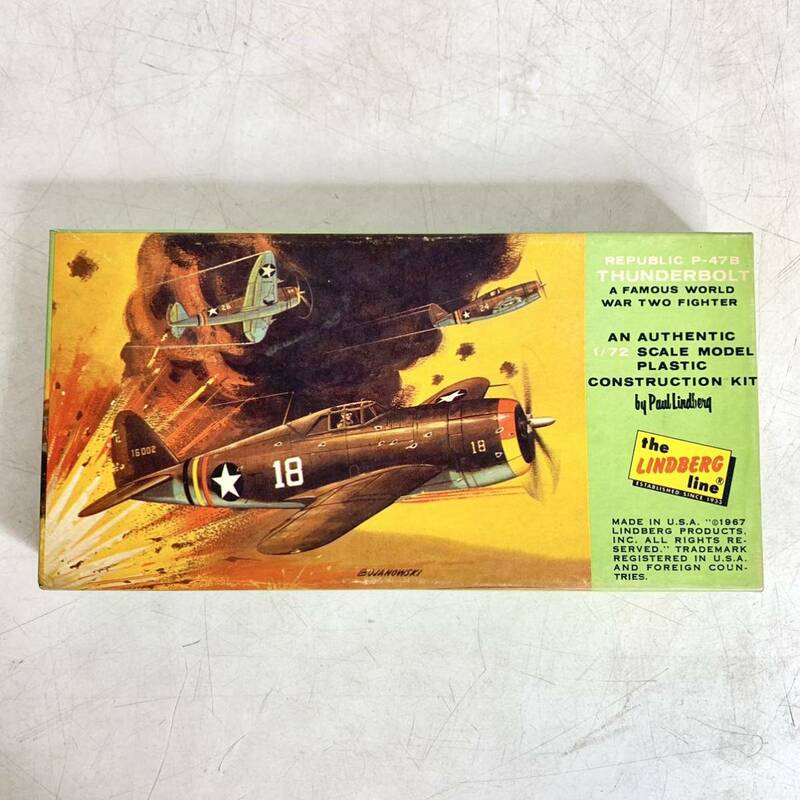 未組立 リンドバーグ LINDBERG 1/72 リパブリック P-47B サンダーボルト REPUBLIC THUNDERBOLT プラモデル No.483 現状品