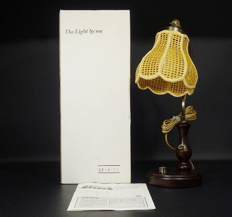 10■新日本照明 Dimmer テーブルランプ 卓上 スタンドライト 調光シリーズ 取説付 Bell Flower Demmer デッドストック
