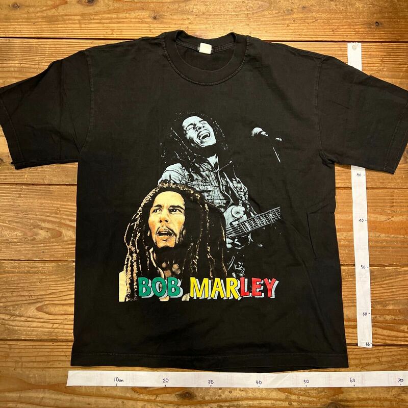 BOB MARLEY Tシャツ ビンテージ tee Black ボブマーリー　ラスタカラー　ラスタマン