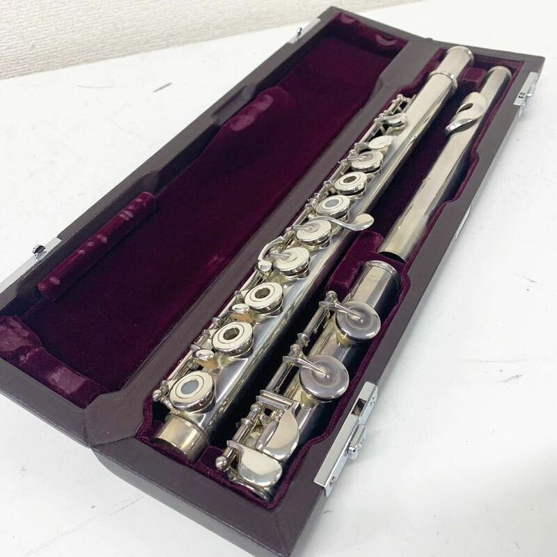 【R-1】 Muramatsu 型番不明 78032 フルート ムラマツ 金管楽器 色合い変化強め SILVER 記載あり 現状品 1564-45