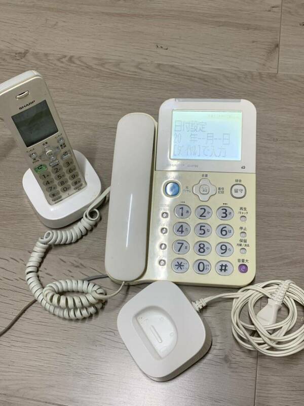 シャープ SHARP JD-AT80CW デジタルコードレス電話機 JD-KT500 セット ホワイト. ( X85)