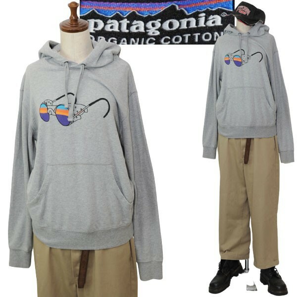 ★【希少 国内正規品】15sp 名作 patagonia パタゴニア 39402SP15 オーガニックコットン サングラス スウェット プルオーバー パーカー XS