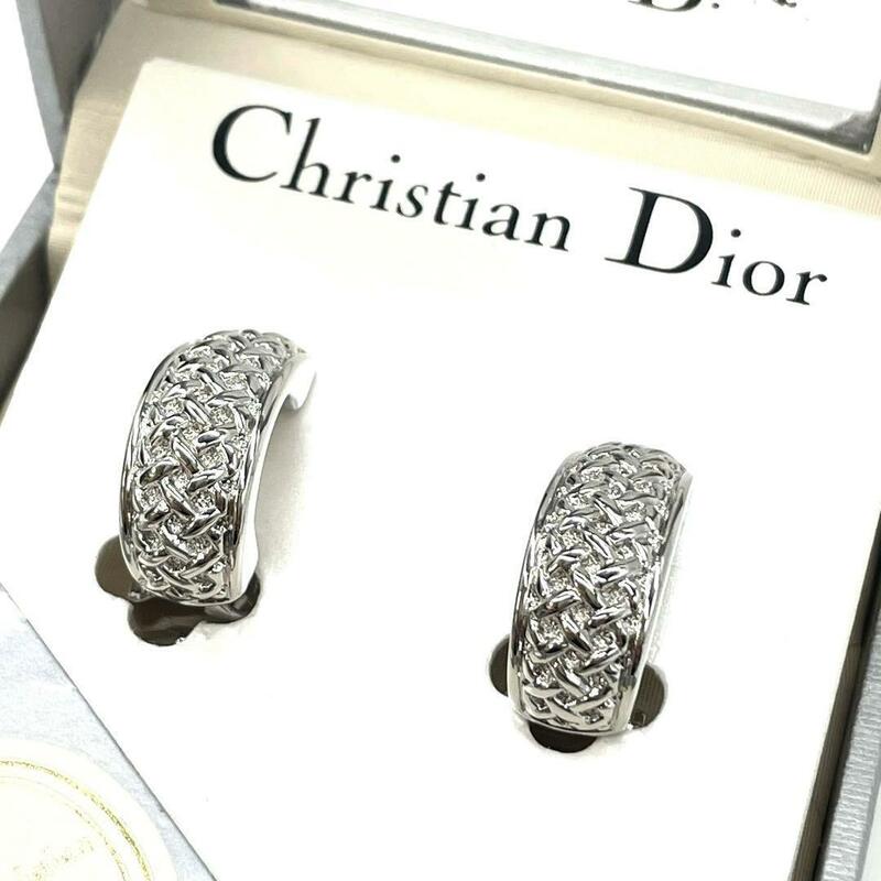 美品　Christian Dior ディオール　I1 シルバー　イヤリング