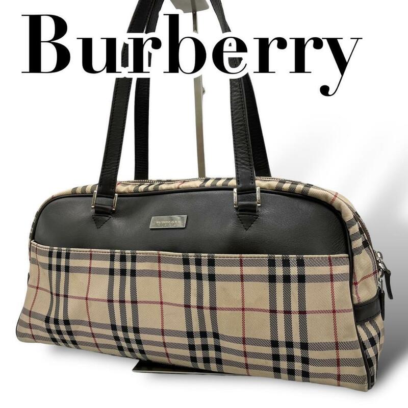 良品　Burberry バーバリー　s25 トートバッグ　ノバチェック　肩掛け