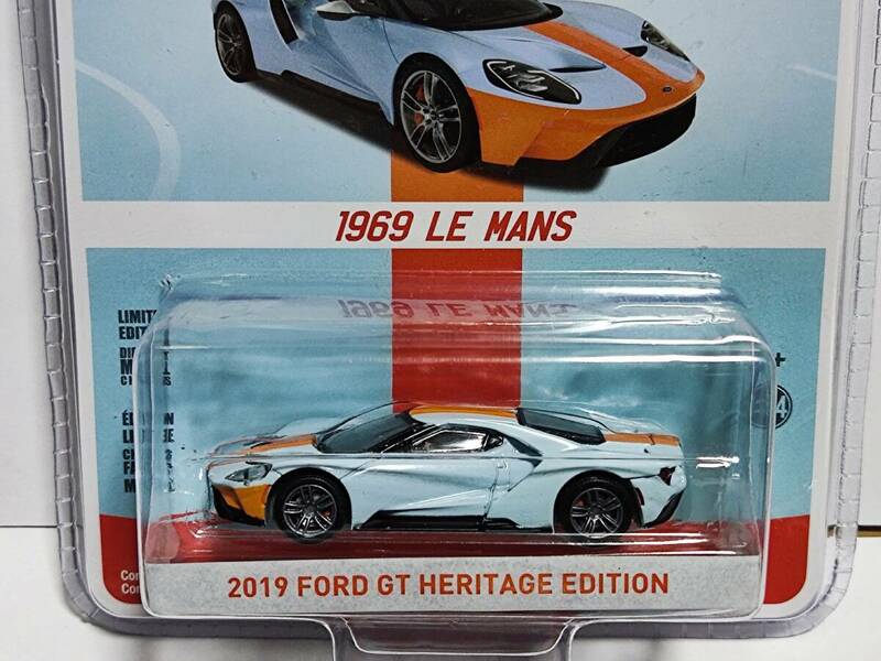 GREENLIGHT 1/64 50th (1969 Le Mans)-2019 Ford GT Heritage Edition (Gulf Oil) /グリーンライト/ル・マン 50周年/フォード/ガルフ
