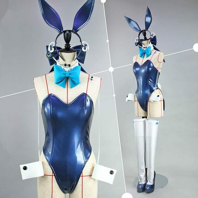 ブルーアーカイブ ブルアカ 飛鳥馬トキ バニーガール コスプレ衣装+髪飾り風(ウィッグ 靴別売り)