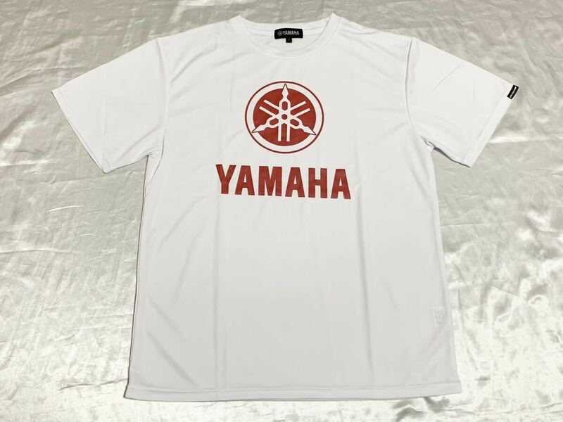 【送料無料 値下げ交渉歓迎】ヤマハ公式ワイズギア 半袖Tシャツ レッドホワイト ビッグロゴ オンヨネ 古着 赤白 バイクレース YAMAHA 日本