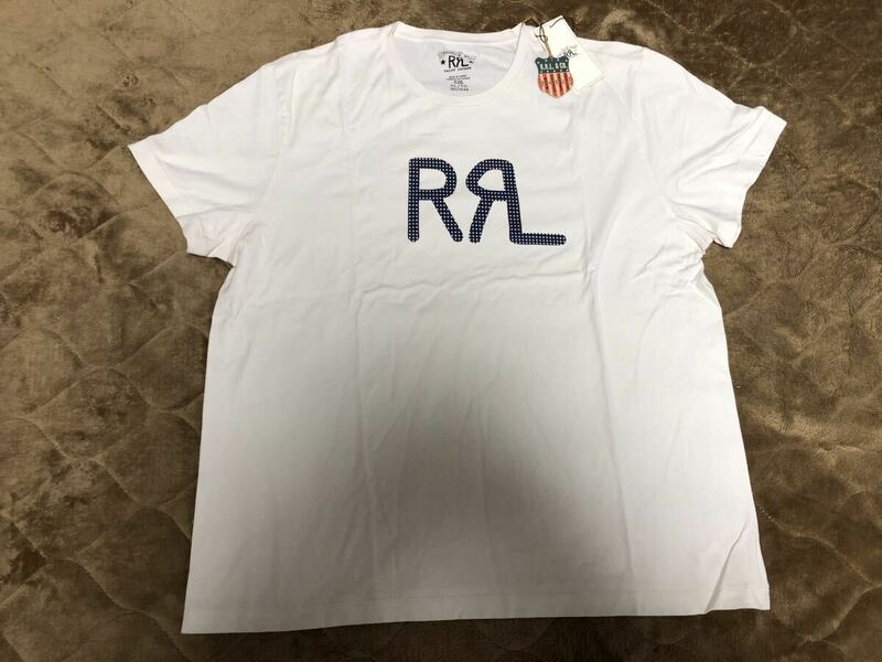 【希少】RRL x Ronherman スターロゴTシャツ　ネイビーロゴ　XLサイズ　ダブルアールエル　ロンハーマン　別注　ポロラルフローレン